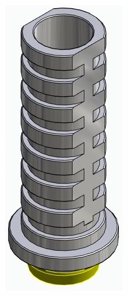 ACTIVAL, Ideiglenes fej, implant szintű, nem pozicionált