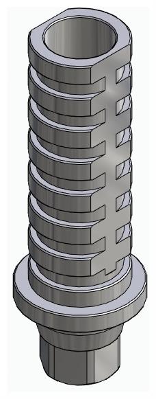 ACTIVAL, Ideiglenes fej, implant szintű, pozicionált