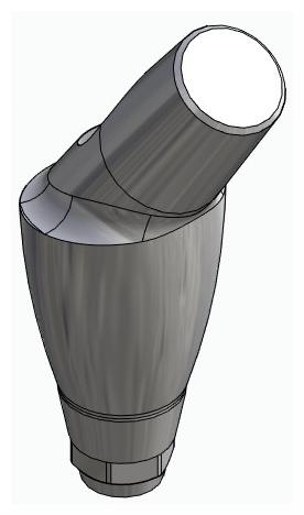 DENTUM, Anatómiai fej, ferde, 35°, pozicionált, B-típus