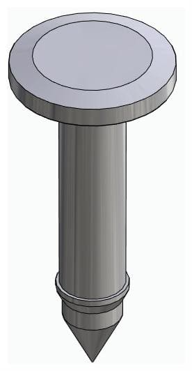 BIONIKA, Perforáltlemez-szegecs, laposfejű