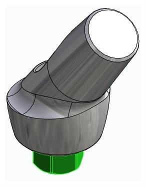 BIONIKA BIOLEVEL, Anatómiai fej, ferde, 35°, pozicionált, B-típus