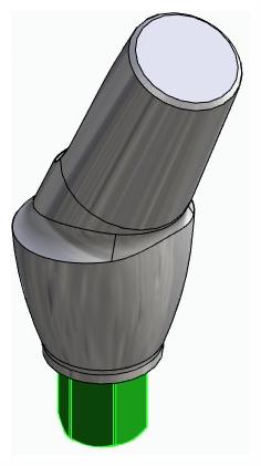 BIONIKA BIOPLANT, Anatómiai fej, ferde, 25°, pozicionált, A-típus