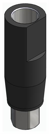 BIONIKA BIOPLANT, Scanbody fej, átmenőcsavaros, pozicionált, keskeny