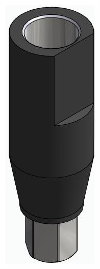 BIONIKA BIOPLANT, Scanbody fej, átmenőcsavaros, pozicionált, keskeny