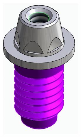 CORTILOG PCL, Multi-unit fej, egyenes, becsavarható, LT2.7, keskeny, M1.6