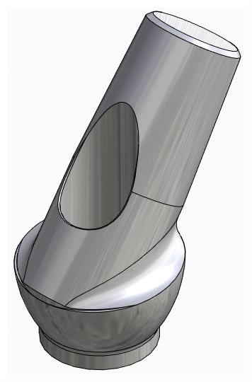 BIONIKA TLX, Anatómiai fej, ferde, 35°, pozicionált, A-típus