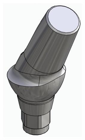 HICON, Anatómiai fej, ferde, 25°, pozicionált, A-típus