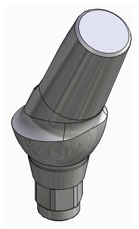 HICON, Anatómiai fej, ferde, 25°, pozicionált, B-típus