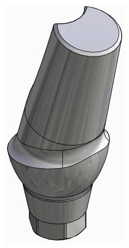 DENTUM, Anatómiai fej, ferde, 15°, pozicionált, A-típus