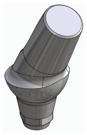 DENTUM, Anatómiai fej, ferde, 25°, pozicionált, A-típus