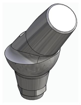 DENTUM, Anatómiai fej, ferde, 35°, pozicionált, A-típus