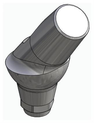 DENTUM, Anatómiai fej, ferde, 35°, pozicionált, B-típus