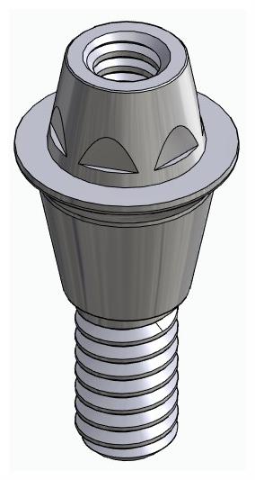 DENTUM, Multi-unit fej, egyenes, becsavarható, LT2.7, keskeny, M1.6