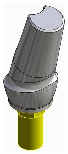 BIOSS, Anatómiai fej, ferde, 15°, pozicionált, A-típus