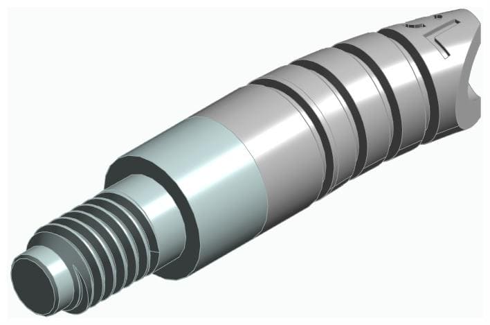 BIONIKA, Kiégethető műanyag fej, ferde, multi-unit fejre, LT2.7, keskeny, M1.6