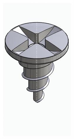 BIONIKA, Kereszthornyos, kúpos csavar