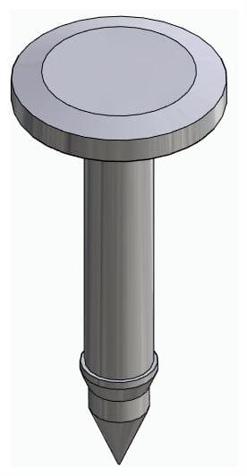 BIONIKA, Perforáltlemez-szegecs, laposfejű