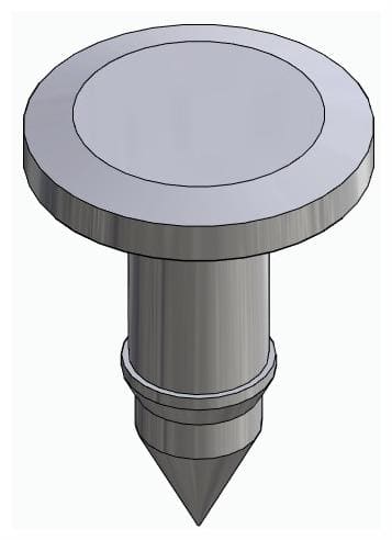 BIONIKA, Perforáltlemez-szegecs, laposfejű